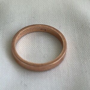 14k rose gold wedding band size 4.25